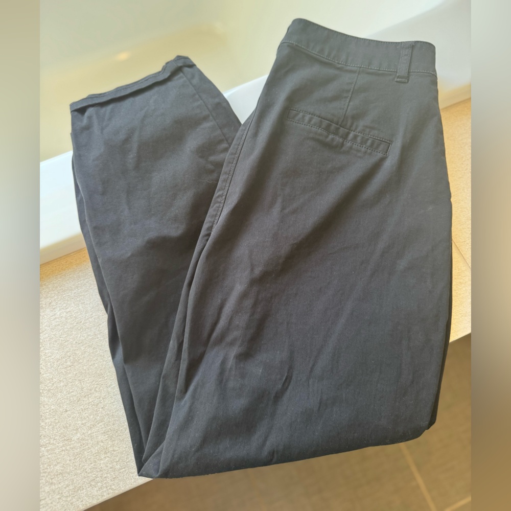 Express Women's Black Trousers - Tapered Ankle Super High Rise